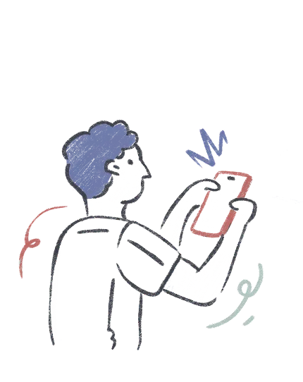 Man with a smartphone